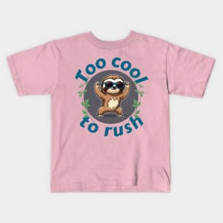 Sloth, too cool to rush Kids T-Shirt